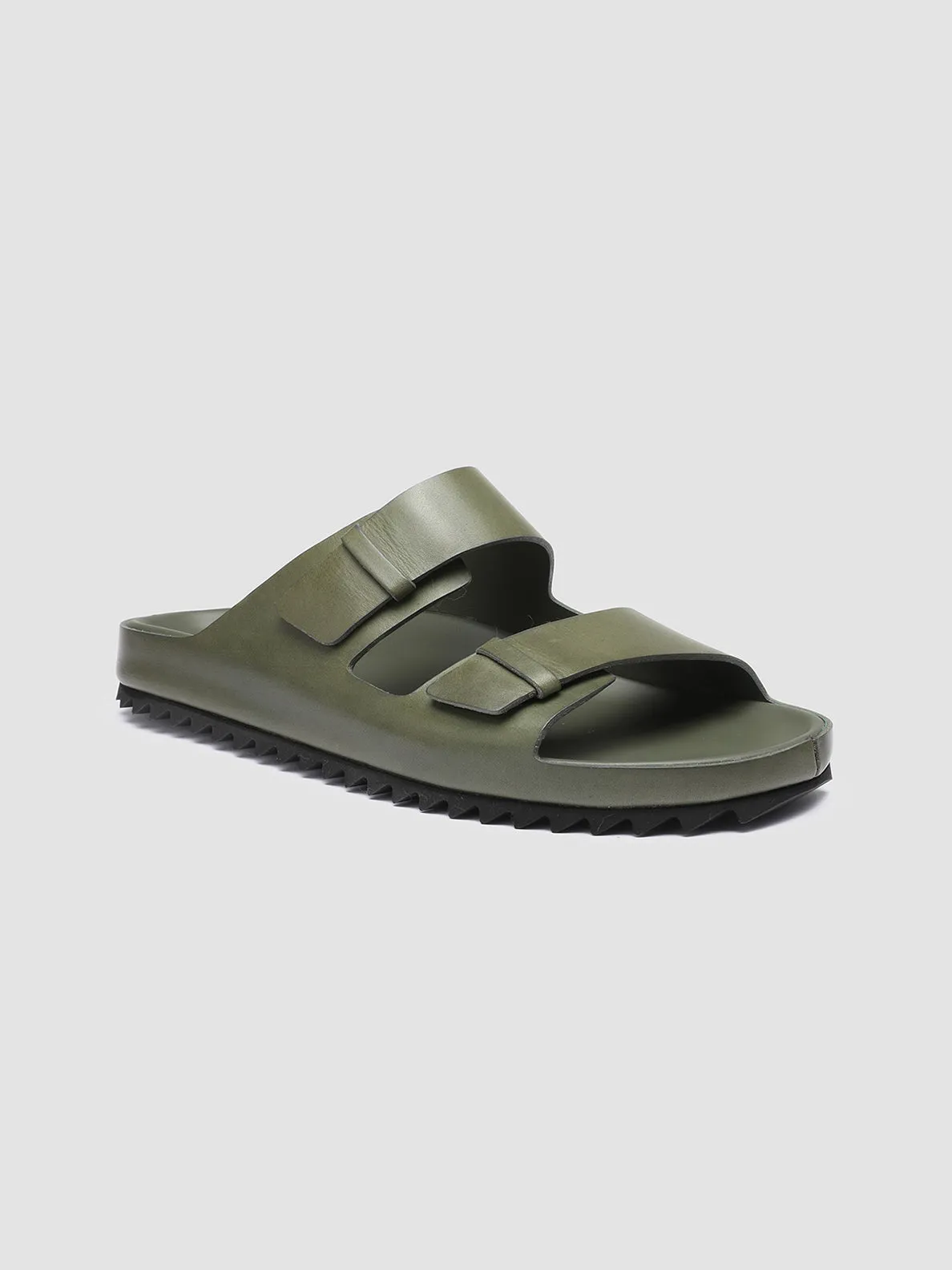 AGORÀ 002 - Green Leather sandals