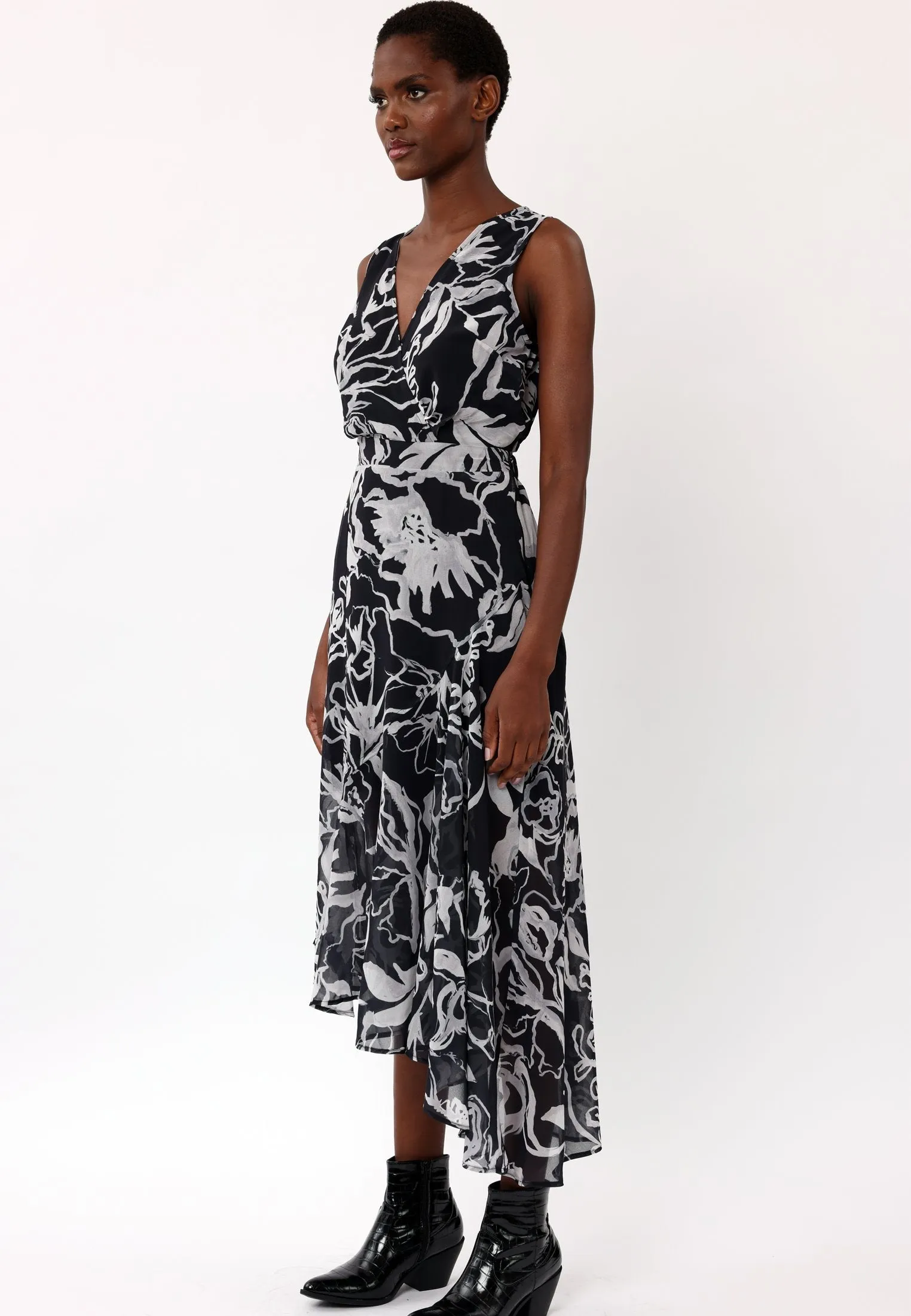 AMBER MAXI DRESS RISE BLACK