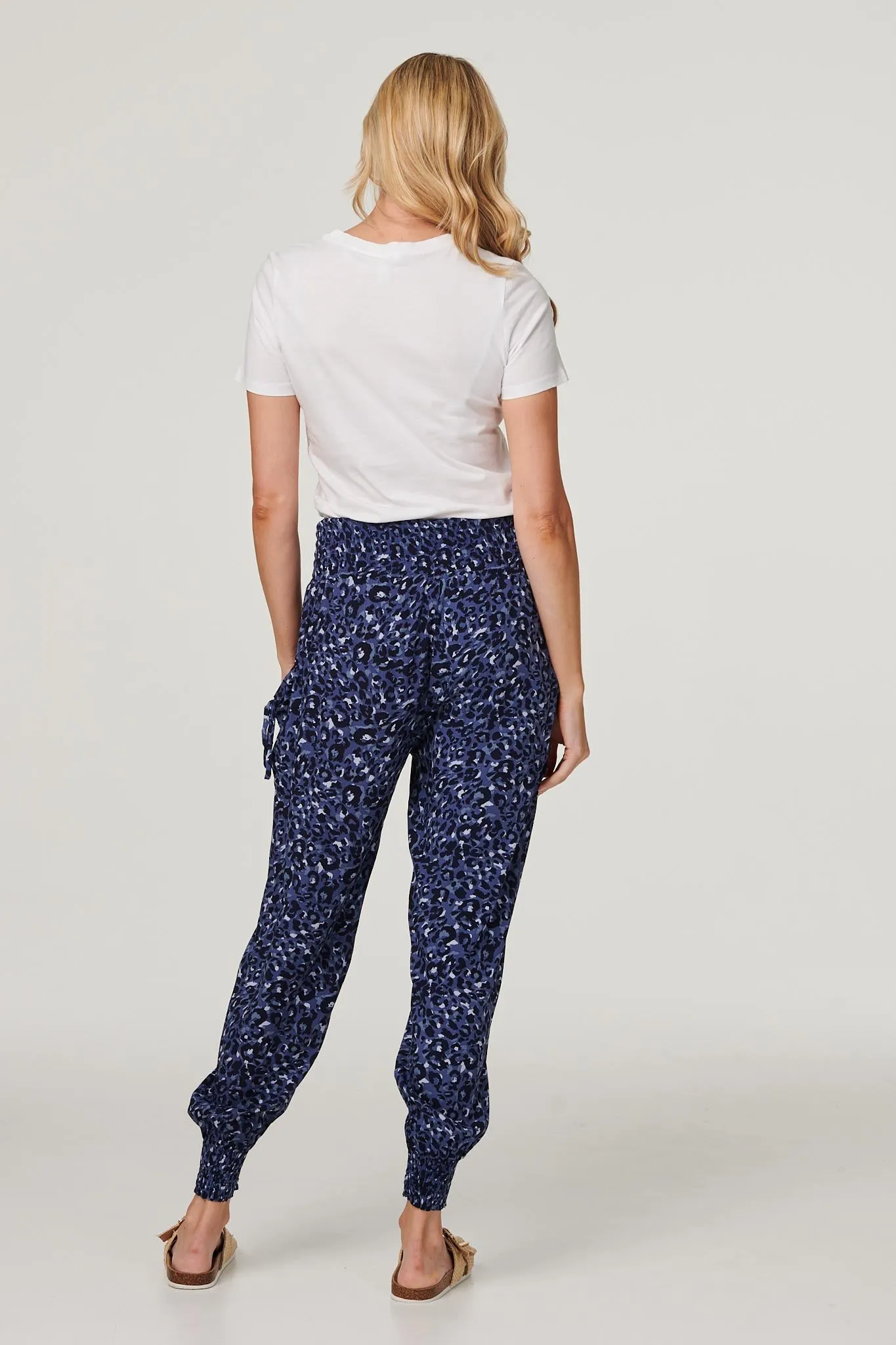 Animal Print Pocket Detail Pants