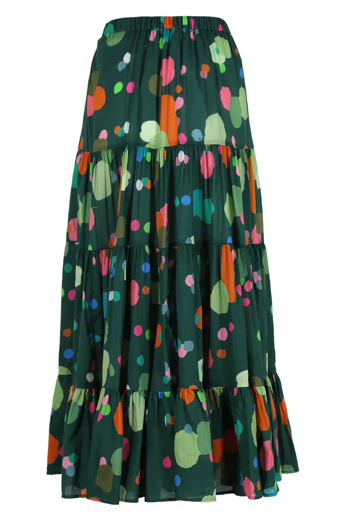 Astra LAX Tiered Skirt Green in Cotton Voile