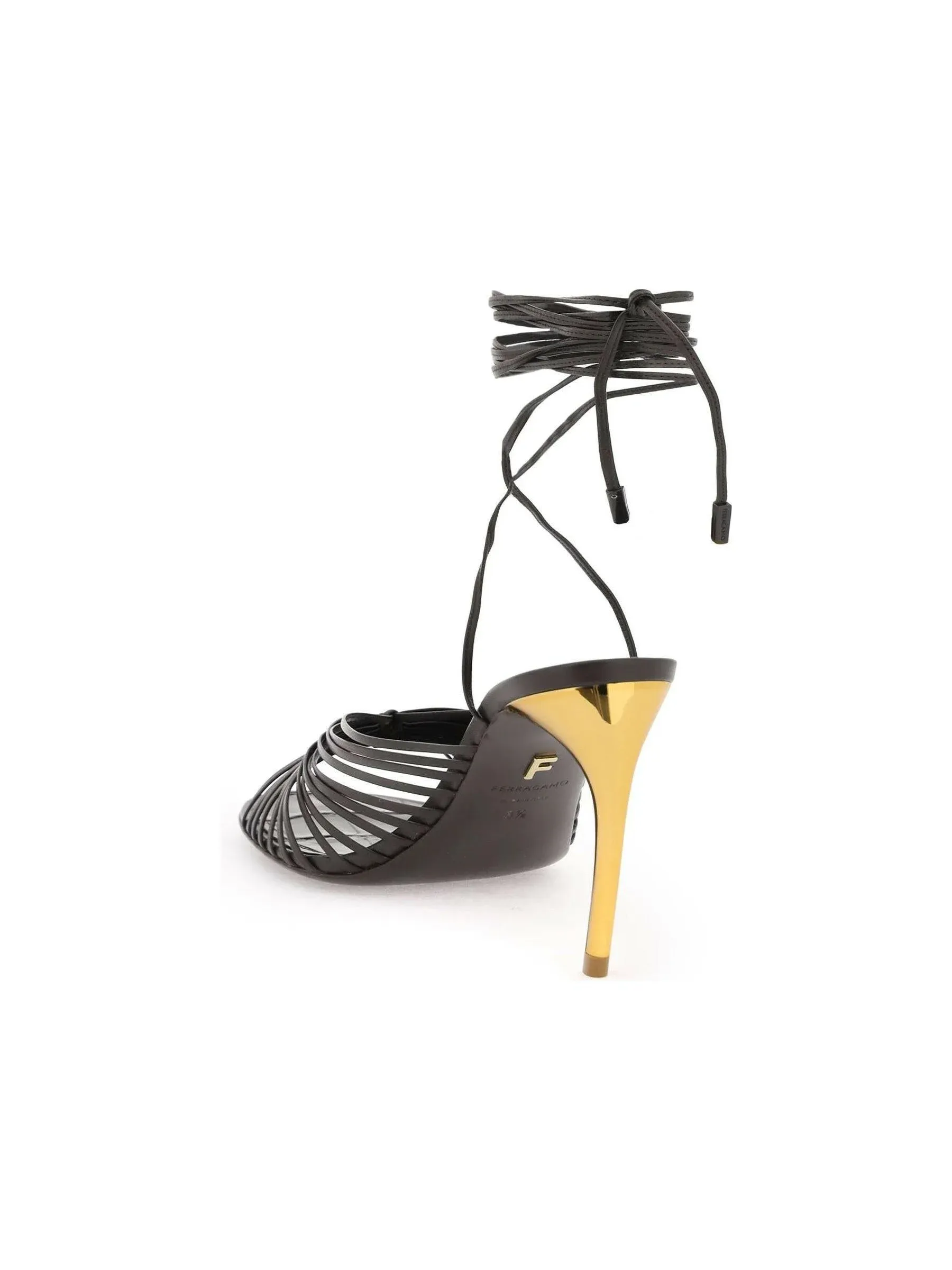 Atena Curved Heel Sandals