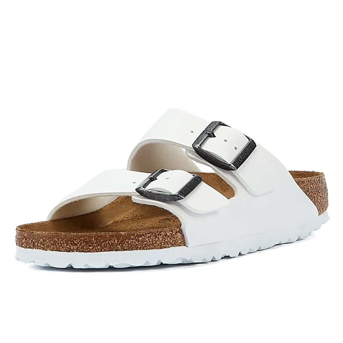 Birkenstock Arizona Birko Flor White Narrow Sandals