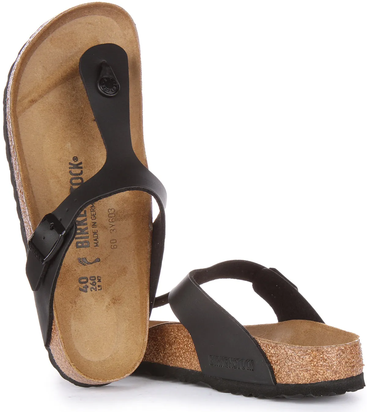 Birkenstock Gizeh In Black | Narrow Fit