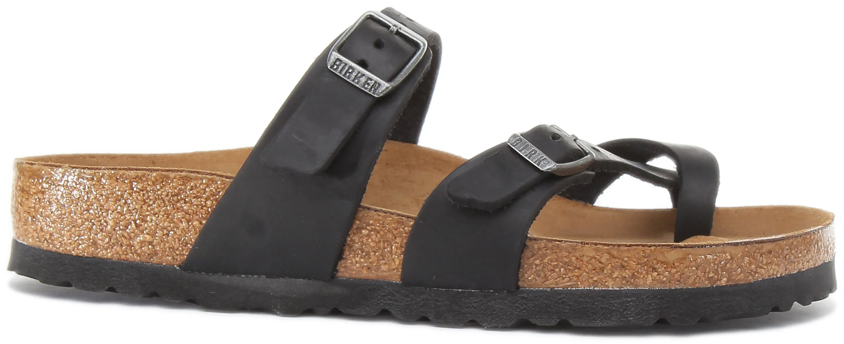 Birkenstock Mayari In Oiled Leather Black | Regular Fit