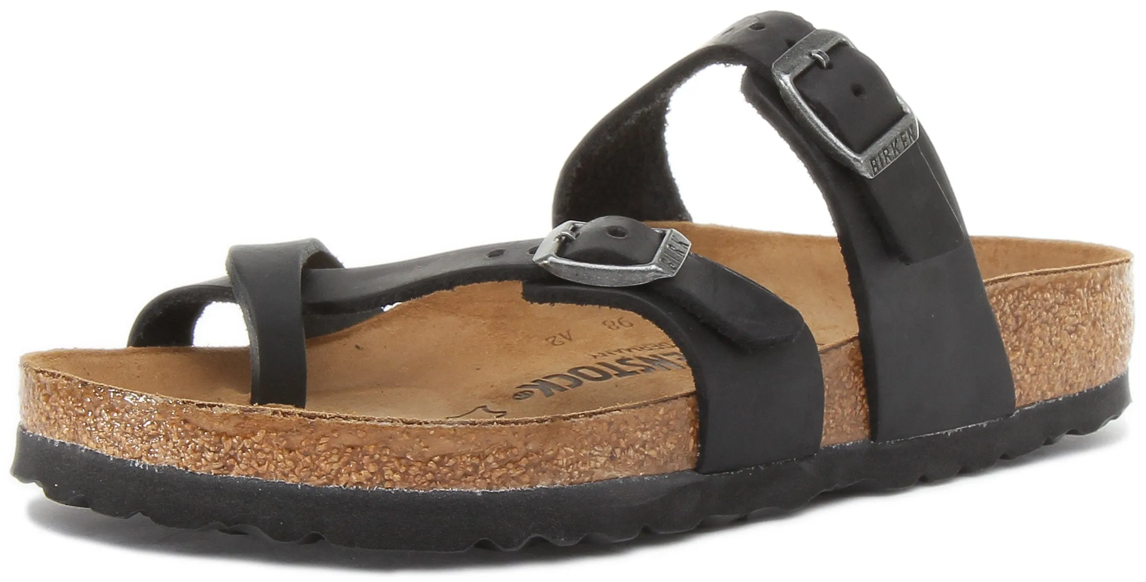 Birkenstock Mayari In Oiled Leather Black | Regular Fit