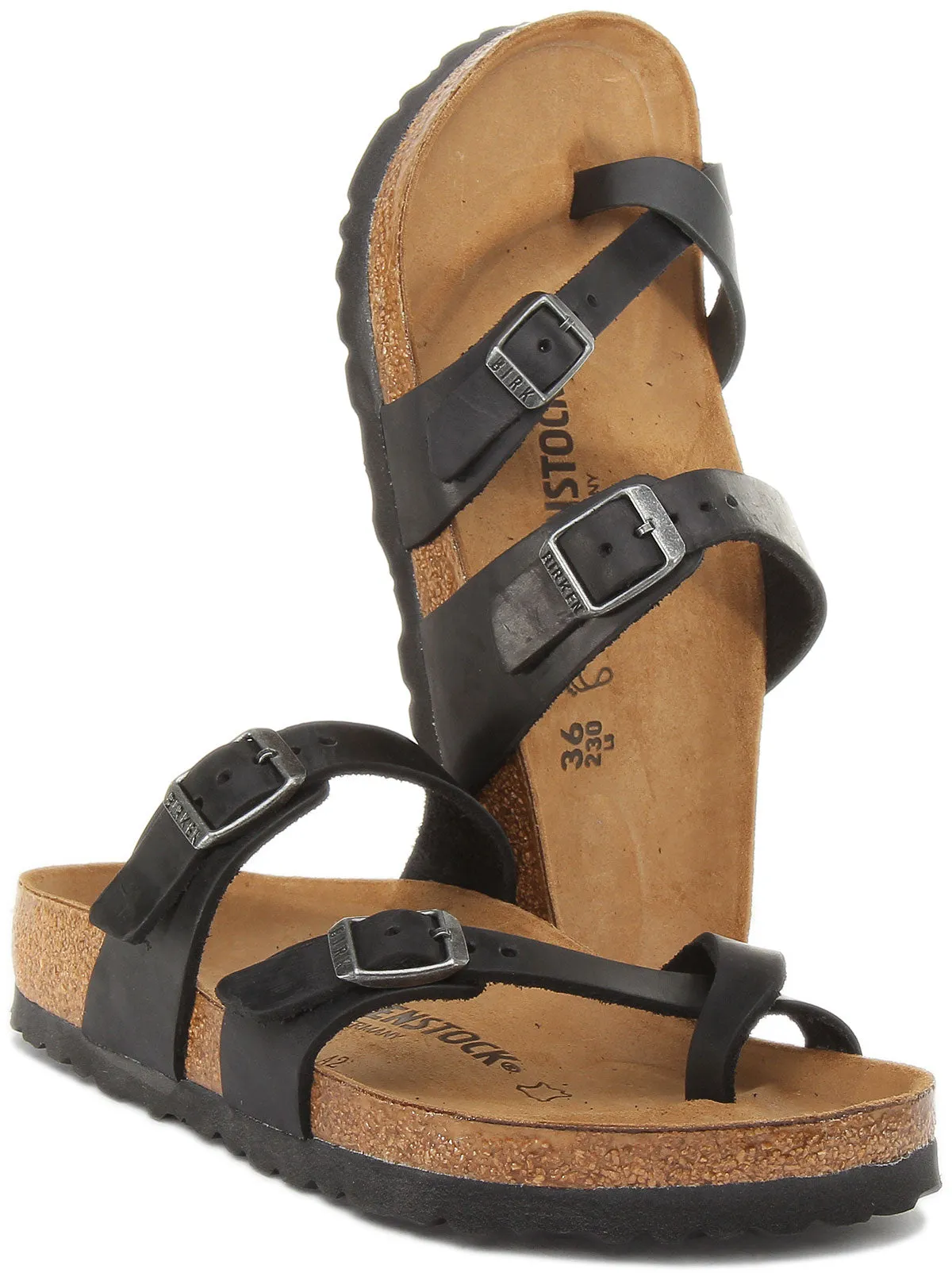 Birkenstock Mayari In Oiled Leather Black | Regular Fit