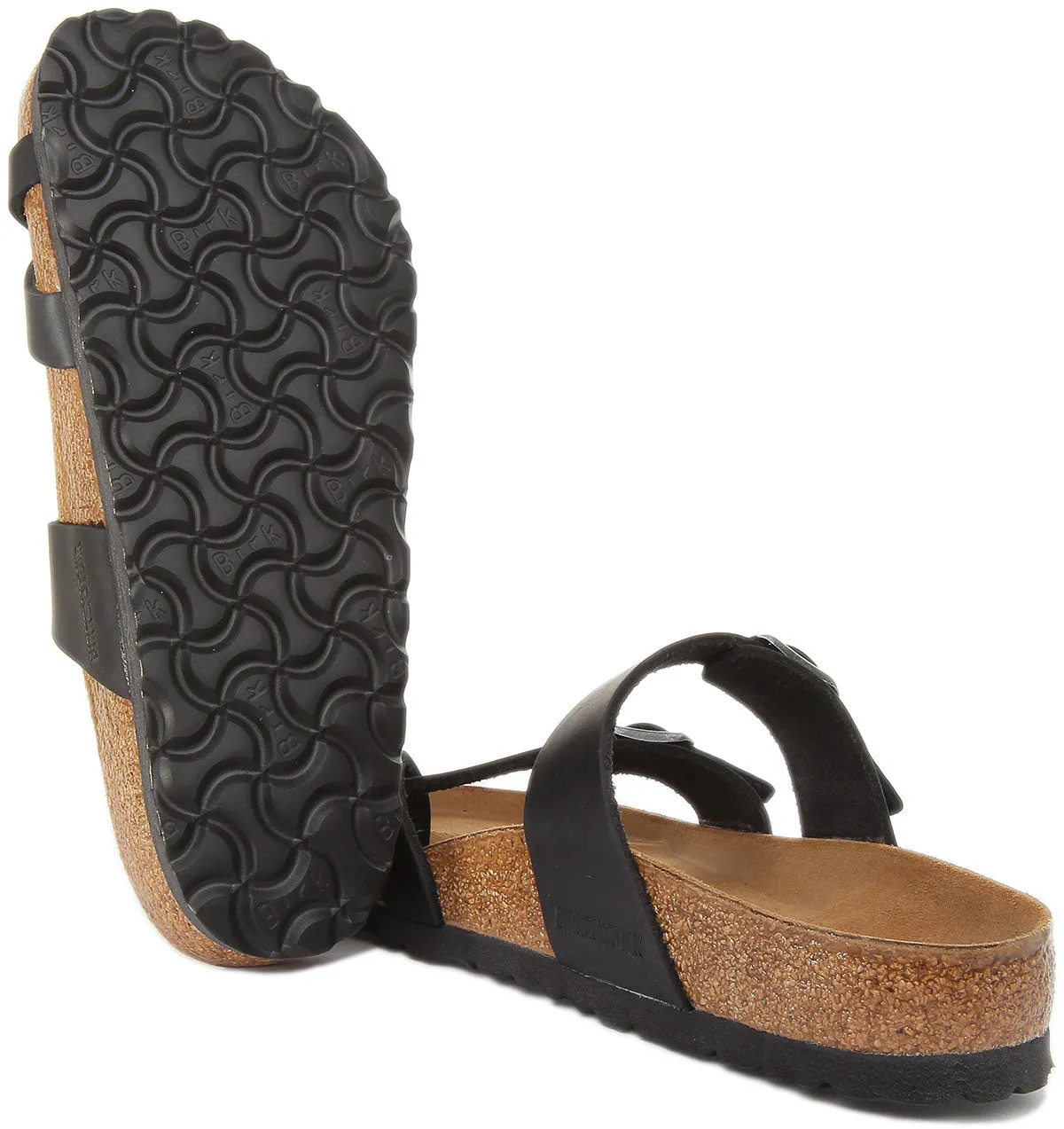 Birkenstock Mayari In Oiled Leather Black | Regular Fit