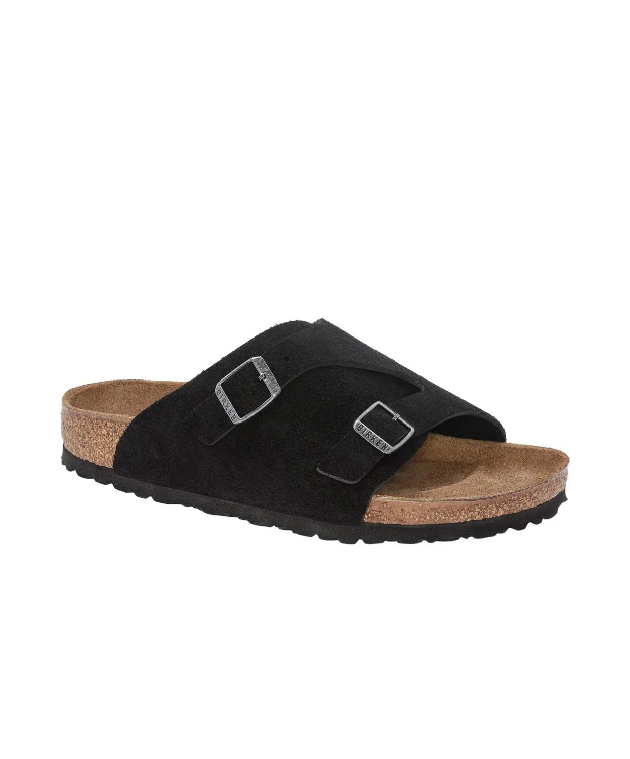 Birkenstock Zurich Suede Leather Black Sandals