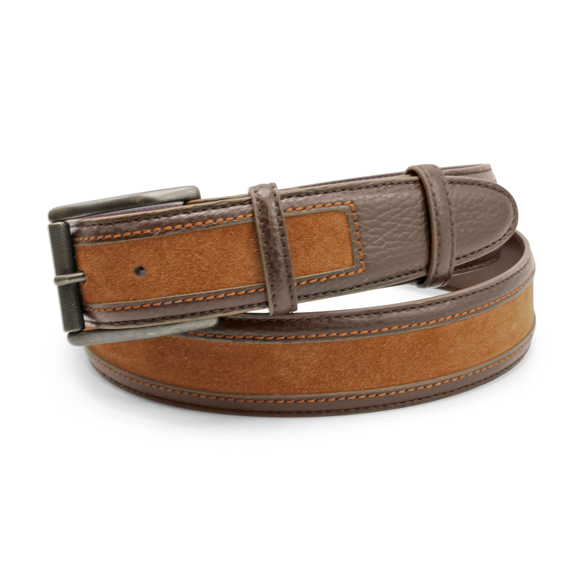 Choc/Tan Mix Coltrane Antique Roller Belt