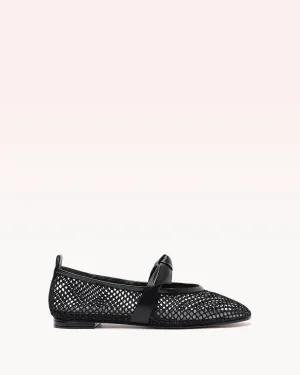 Clarita Ballerina Mesh Black