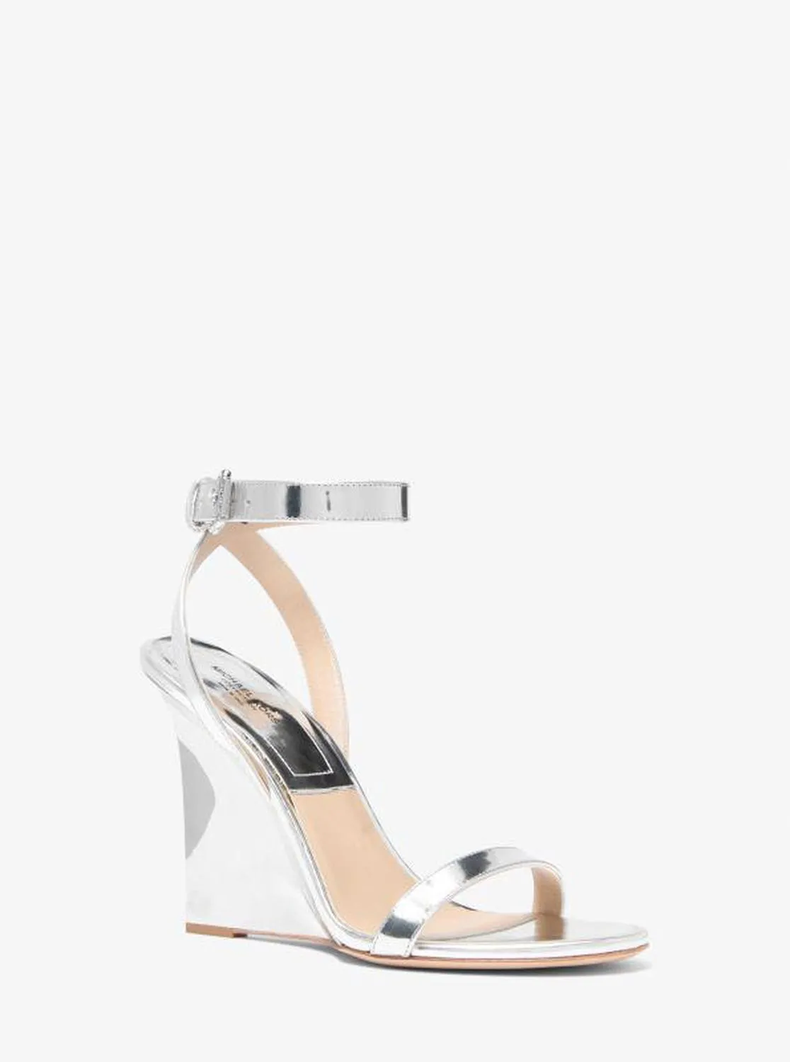 Claudia Specchio Leather Wedge Sandal