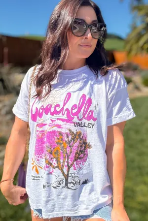 Coachella Valley Boyfriend Graphic Tee | White