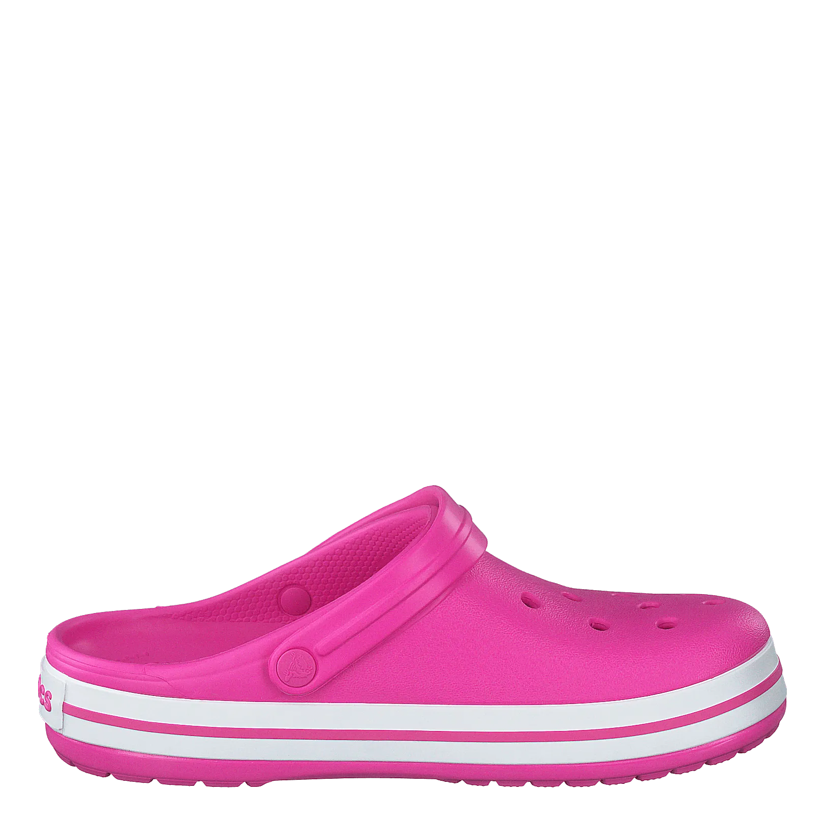 Crocband Electric Pink/white