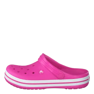 Crocband Electric Pink/white