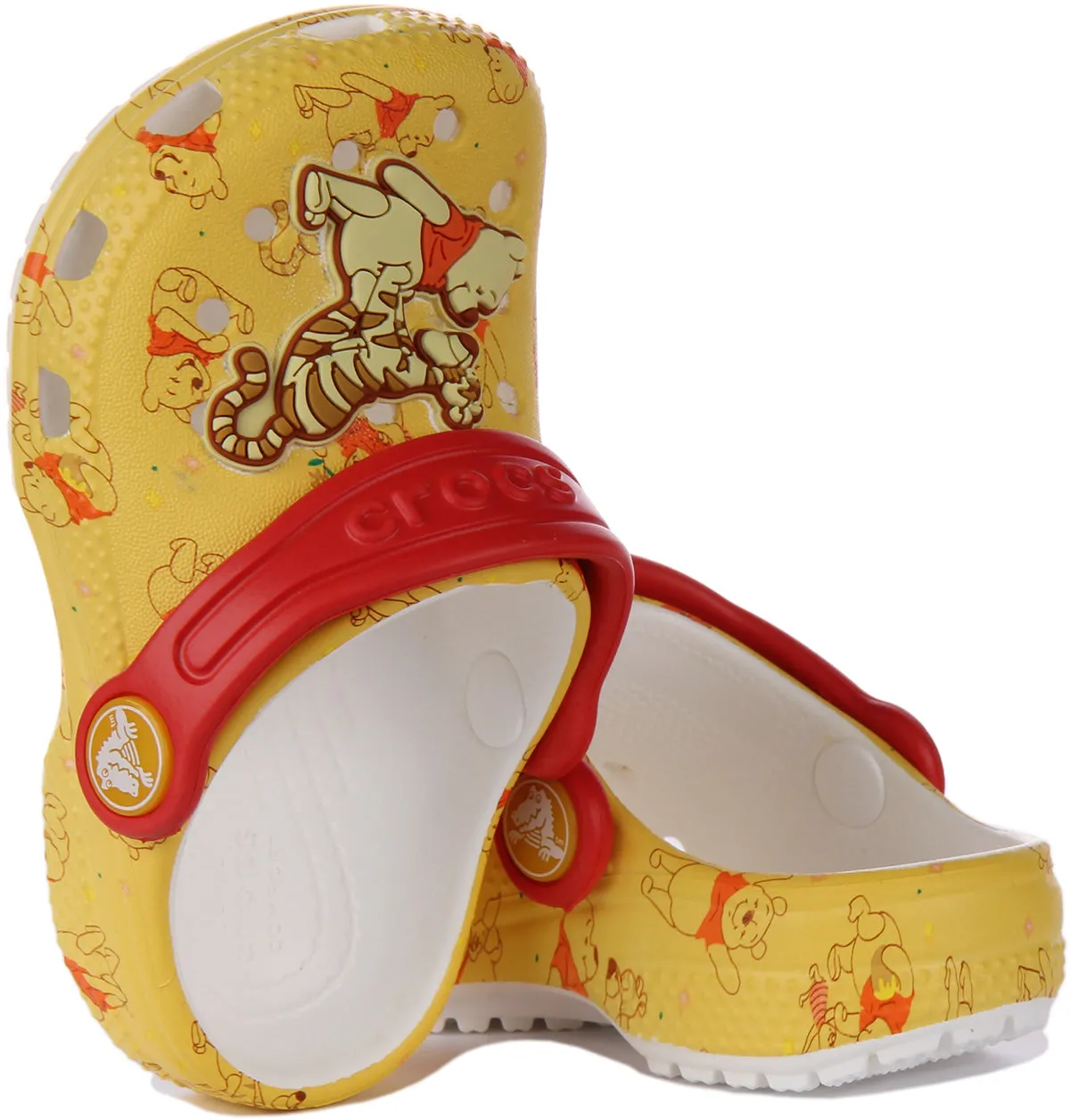 Crocs Classic Toddler Clog In Yellow Red