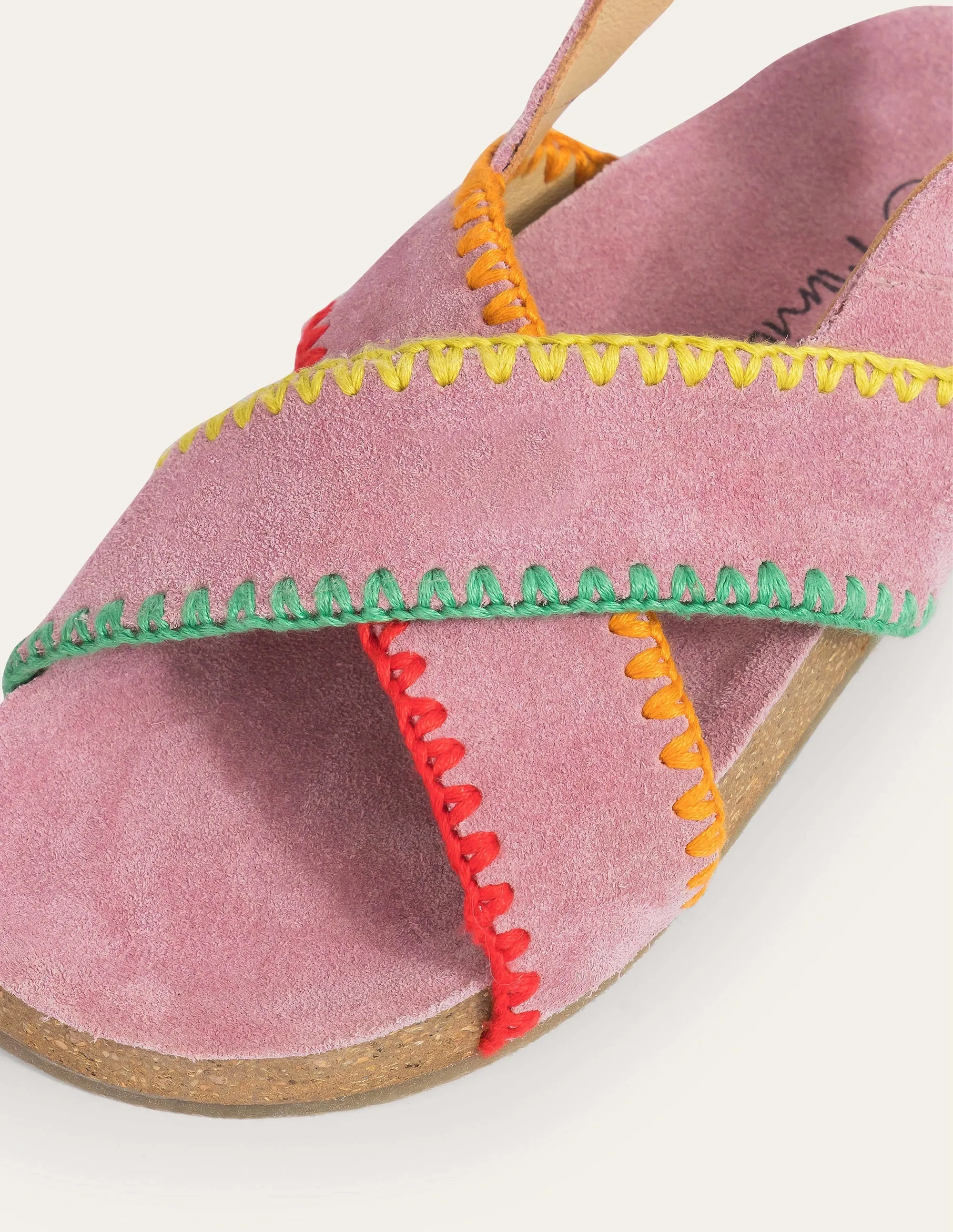 Crossover Sandals-Bright Petal Pink