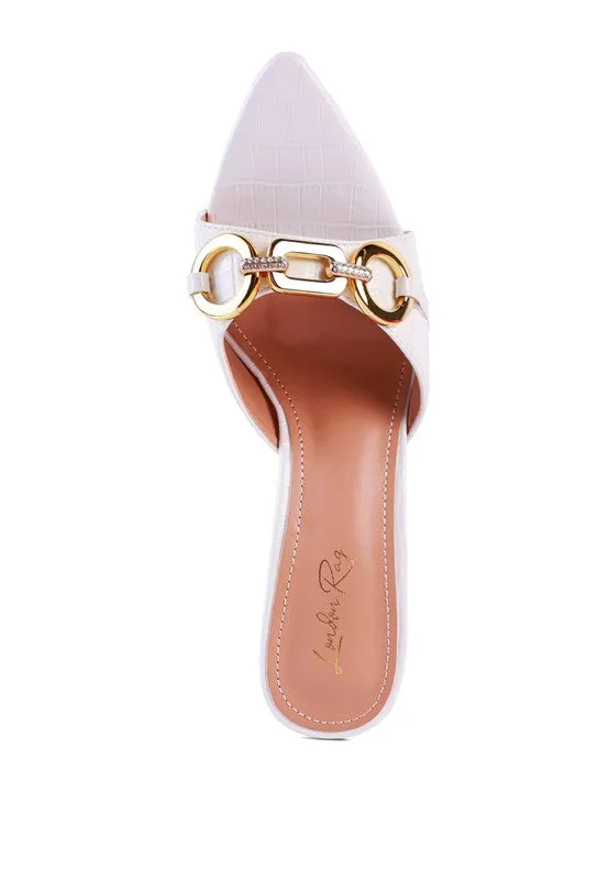 DRIPPIN HOT Buckle High Heel Slide Sandals