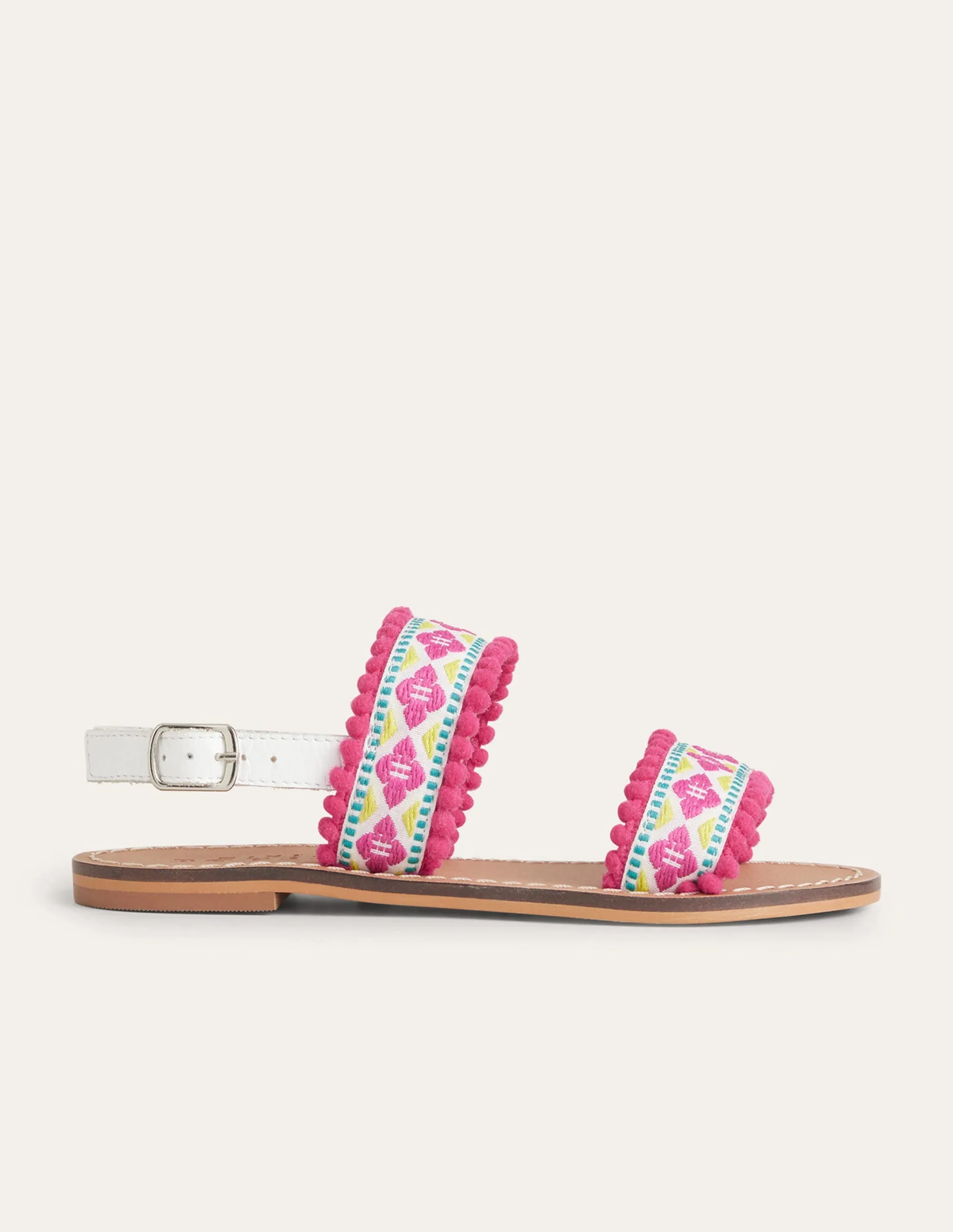 Embroidered Sandals-Multi