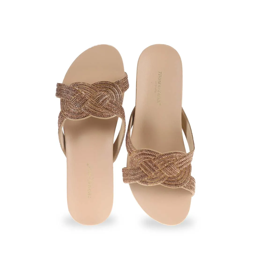 [EXTRA 20% off at cart] Diamond Knot-Decor Slide on Sandals