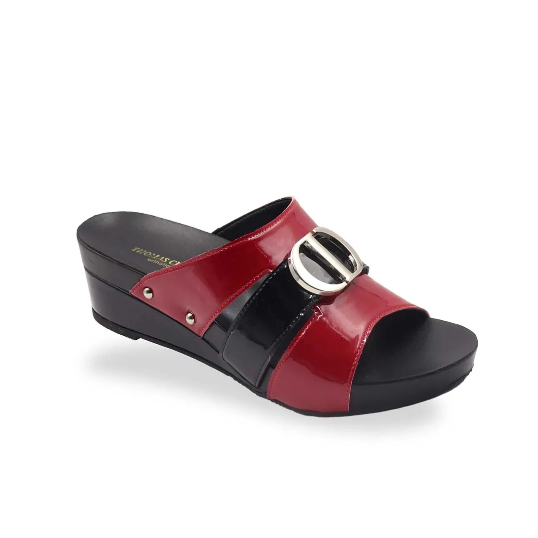 [EXTRA 20% off at cart] Two-Tone Buckle Low Wedges