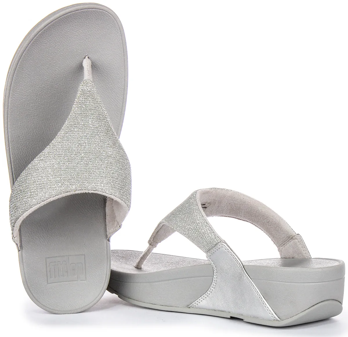 Fitflop Lulu Shimmerlux In Silver For Women