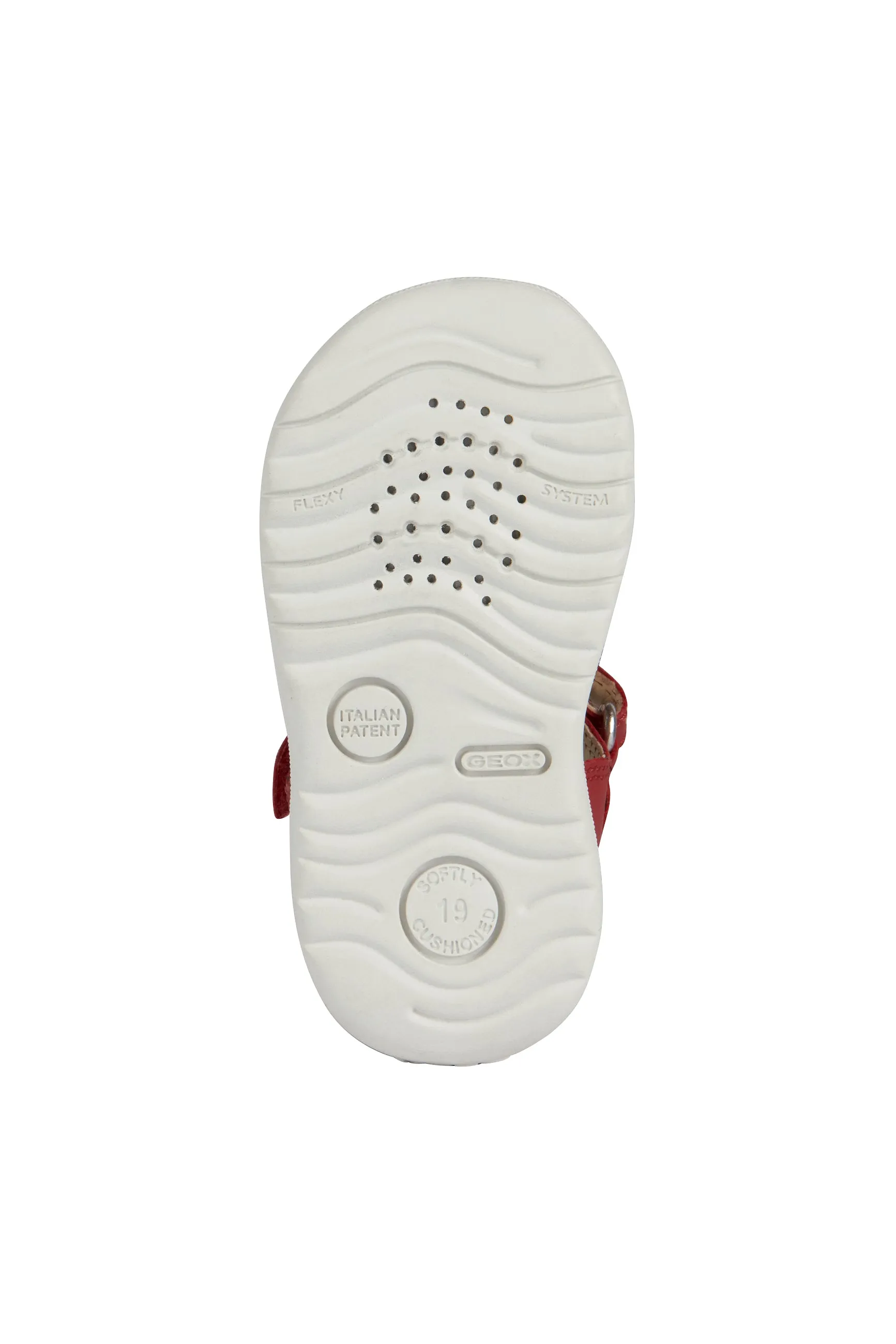 Geox Macchia Boys Red-White Closed Toe Fisherman Sandal