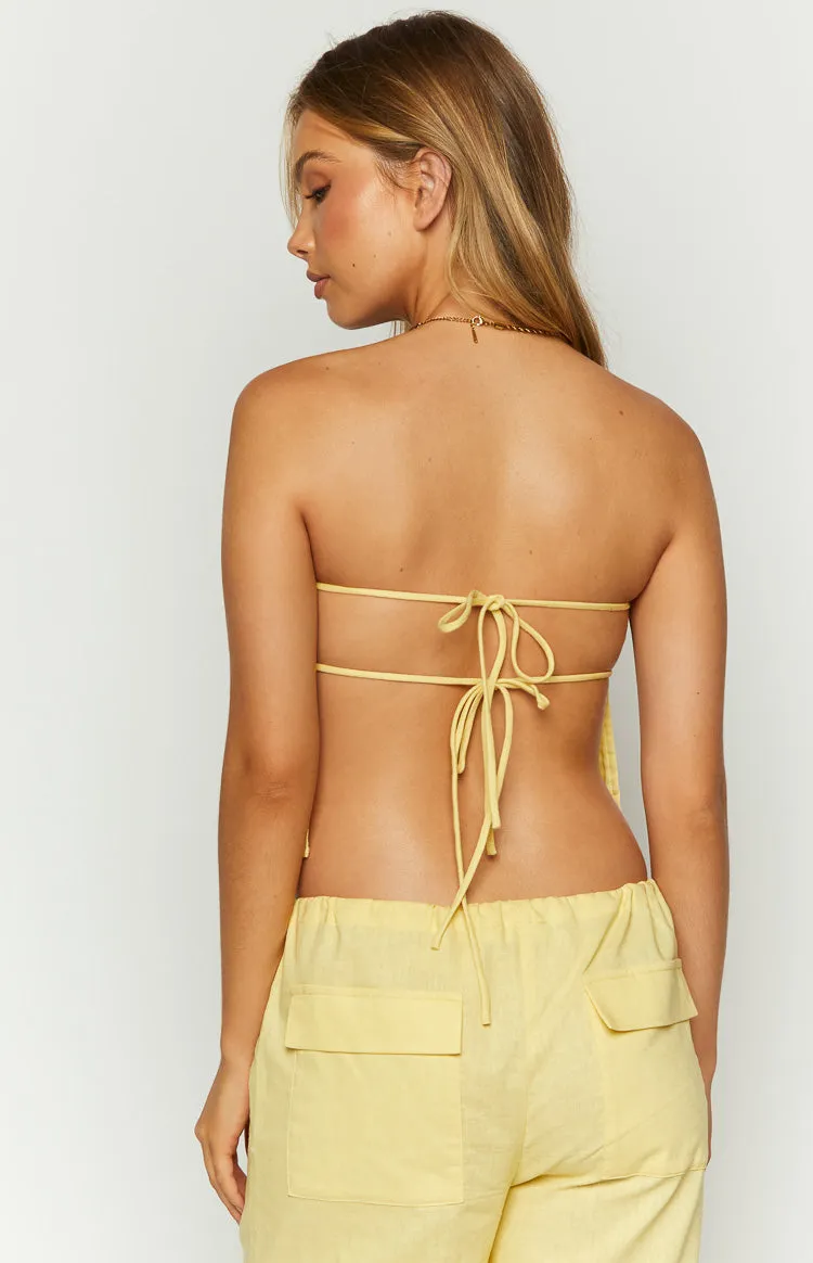 Ibiza Yellow Strapless Top