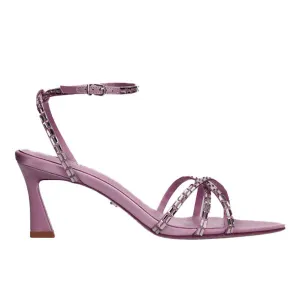 Ines Mauve | Embellished Satin Sandal