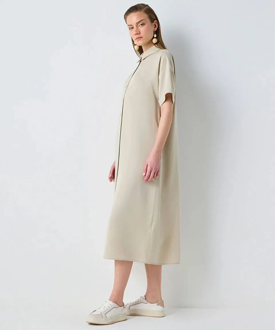 Ipekyol Relaxed Fit Shirt Dress Stone