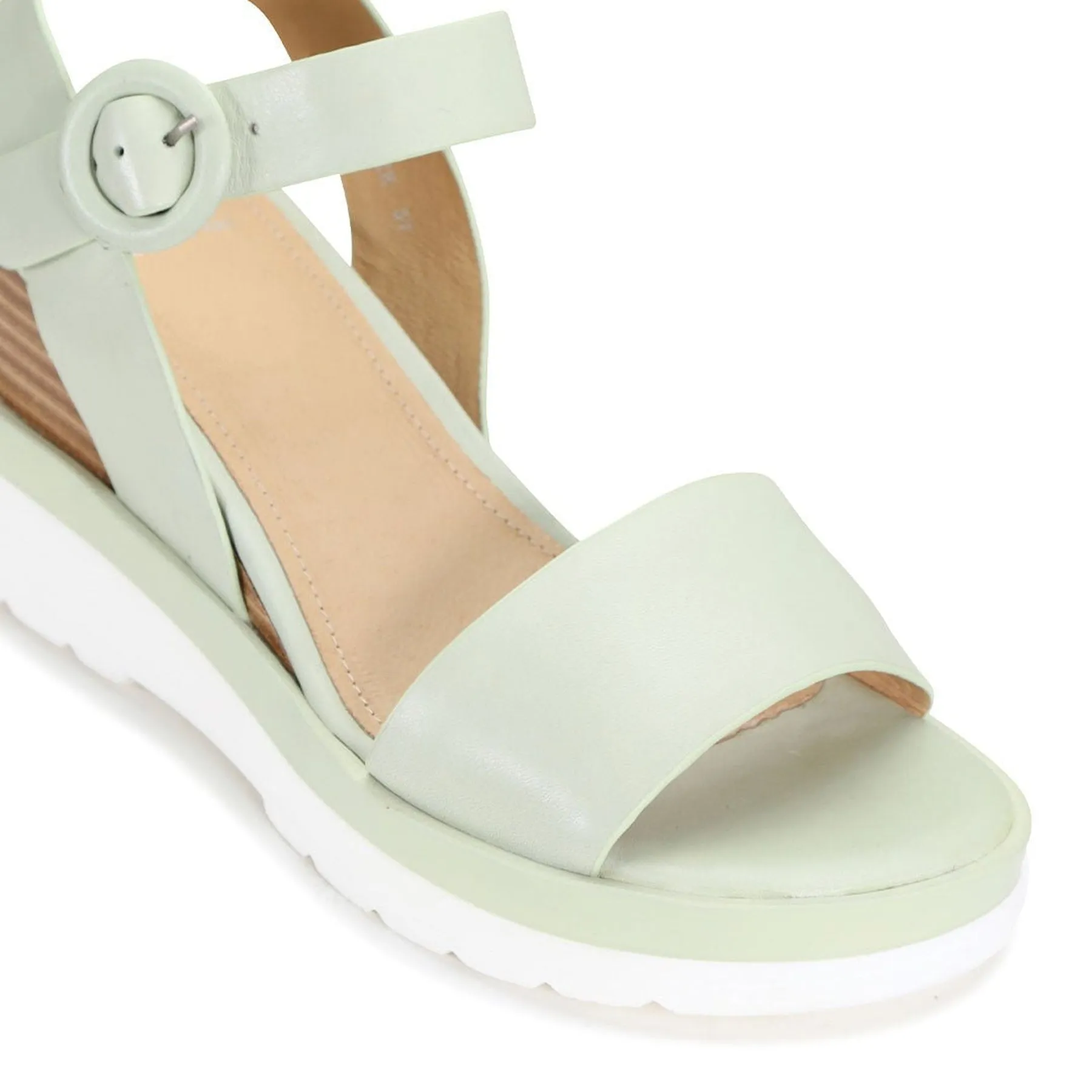 JADON LEATHER WEDGE  SANDALS