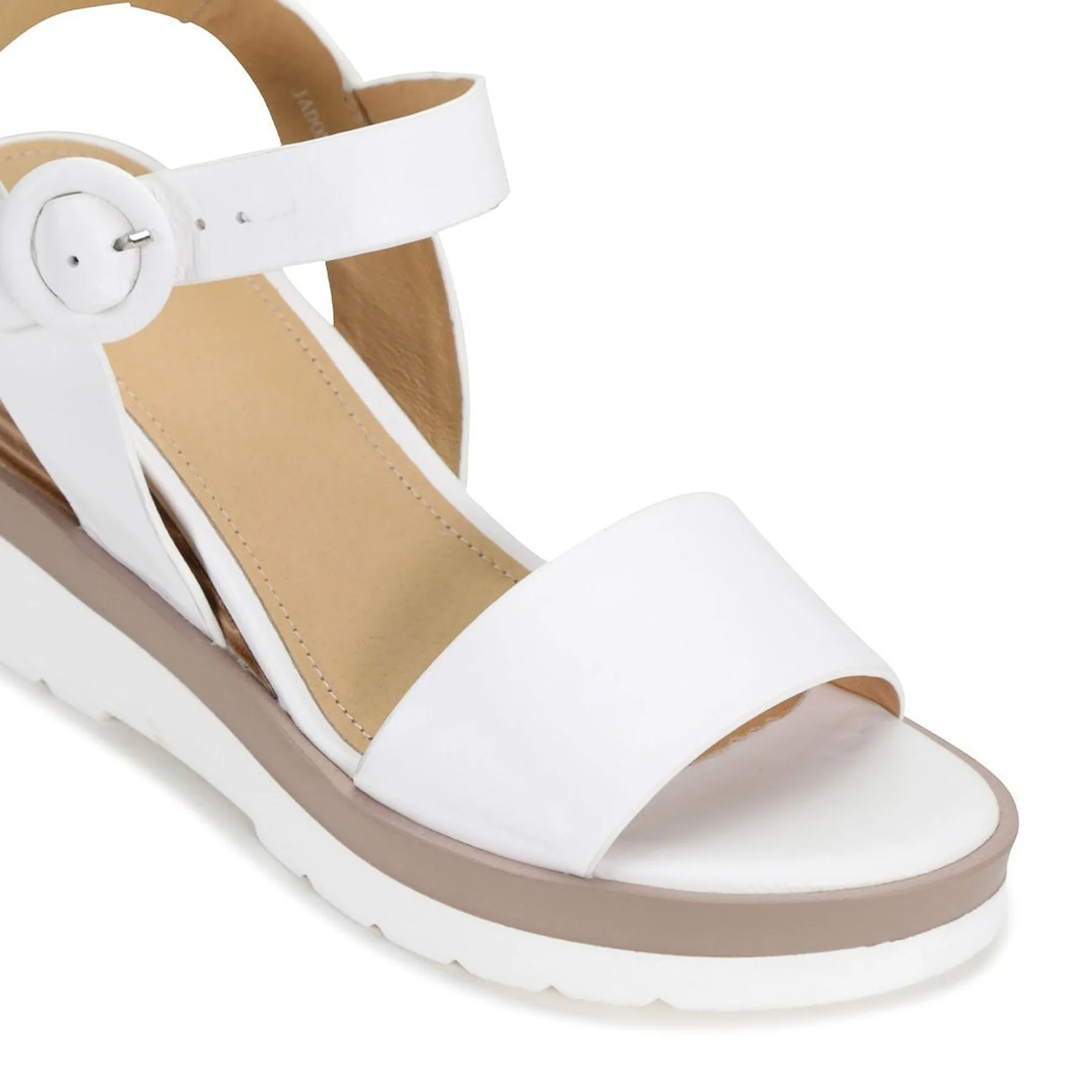 JADON LEATHER WEDGE  SANDALS