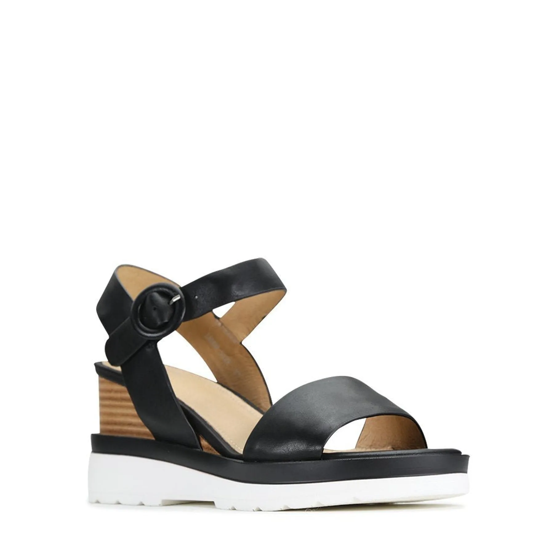 JADON LEATHER WEDGE  SANDALS