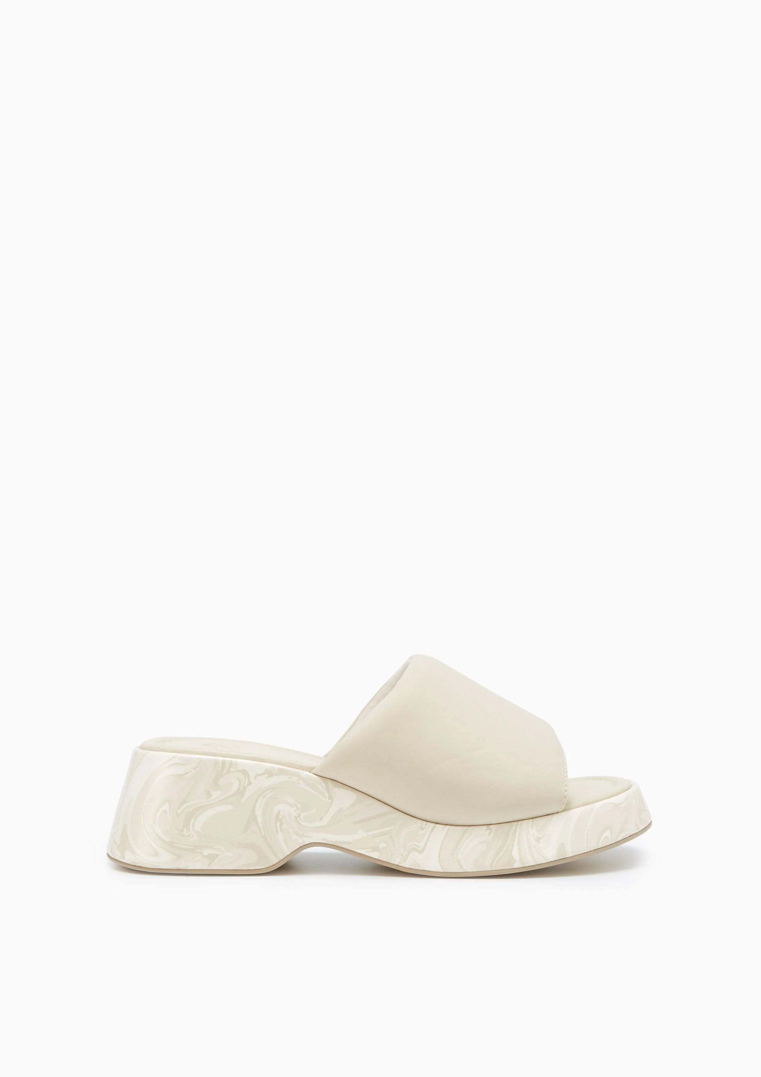 Jaycee Platform Sandals White