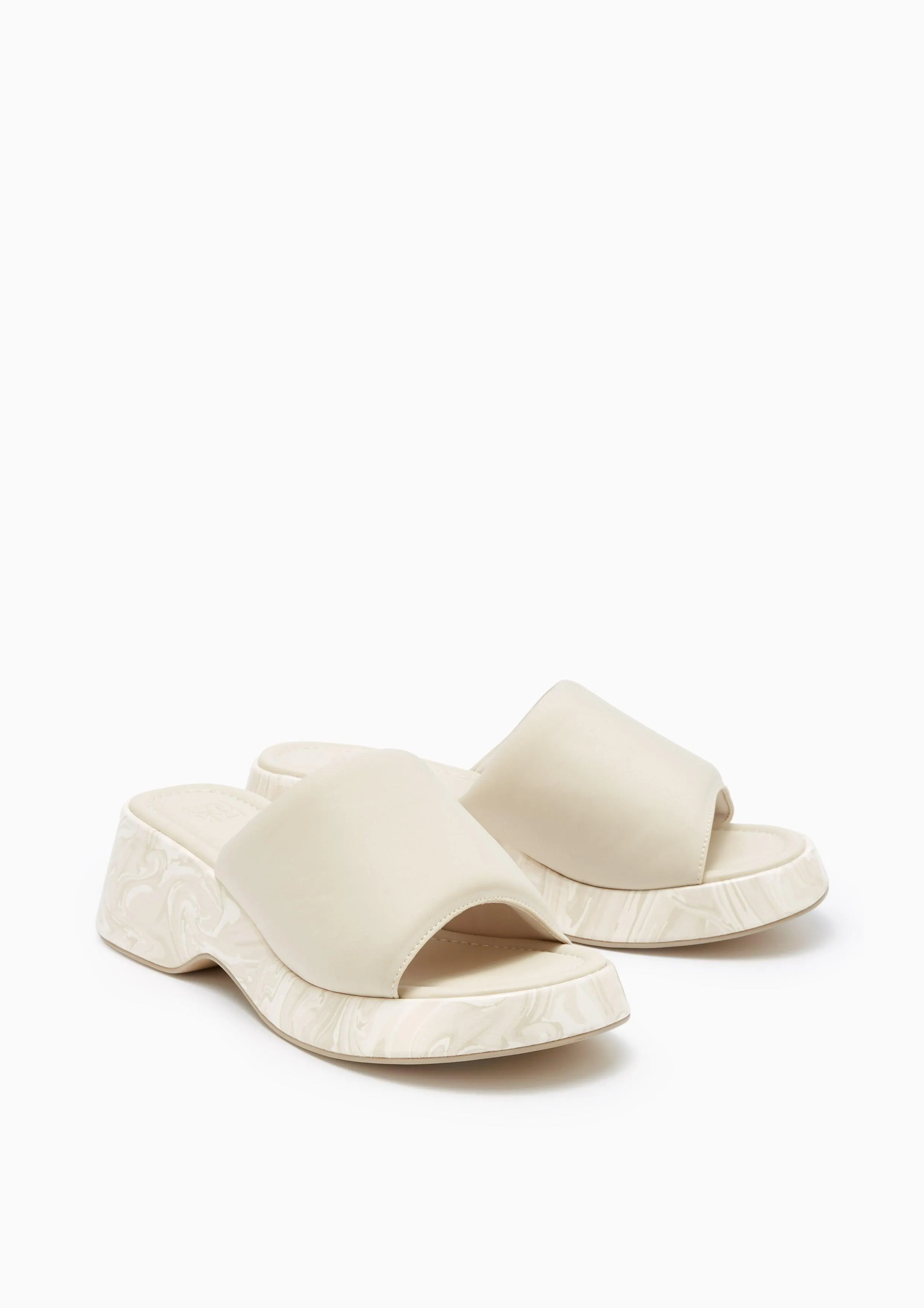 Jaycee Platform Sandals White