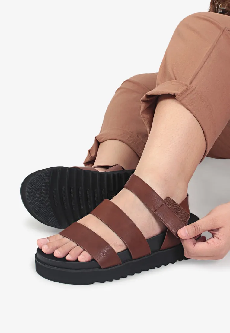 Journey Extra Chunky Sandals - Brown