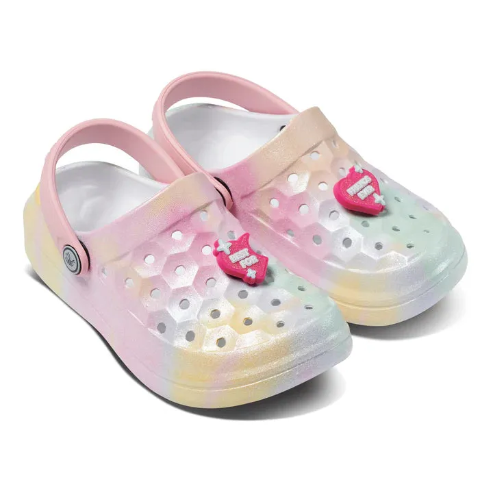 Joybees Glitter Ombre Hazy/Quartz Pink BFF Toddler Varsity Clog