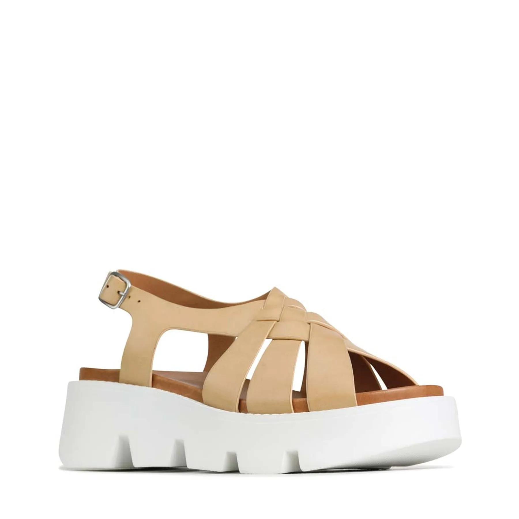 KAILYN PLATFORM ANKLE STRAP SANDALS LEATHER