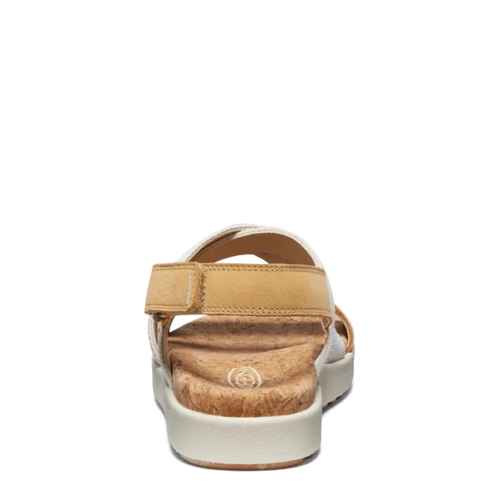 KEEN Women's Elle Criss Cross Sandal in Birch/Curry