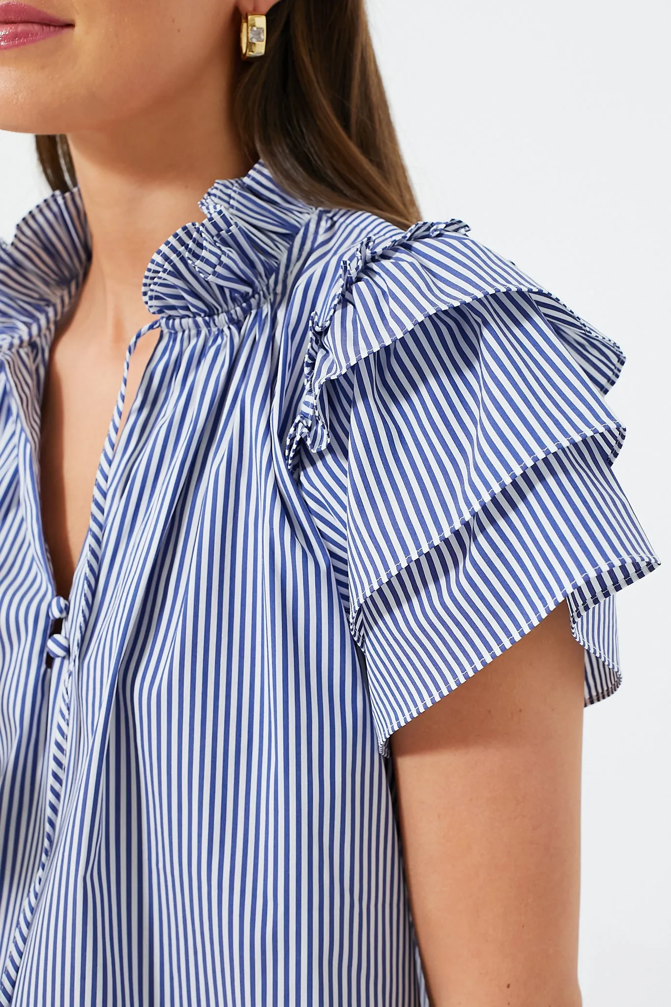 Light Blue Stripe Millie Top