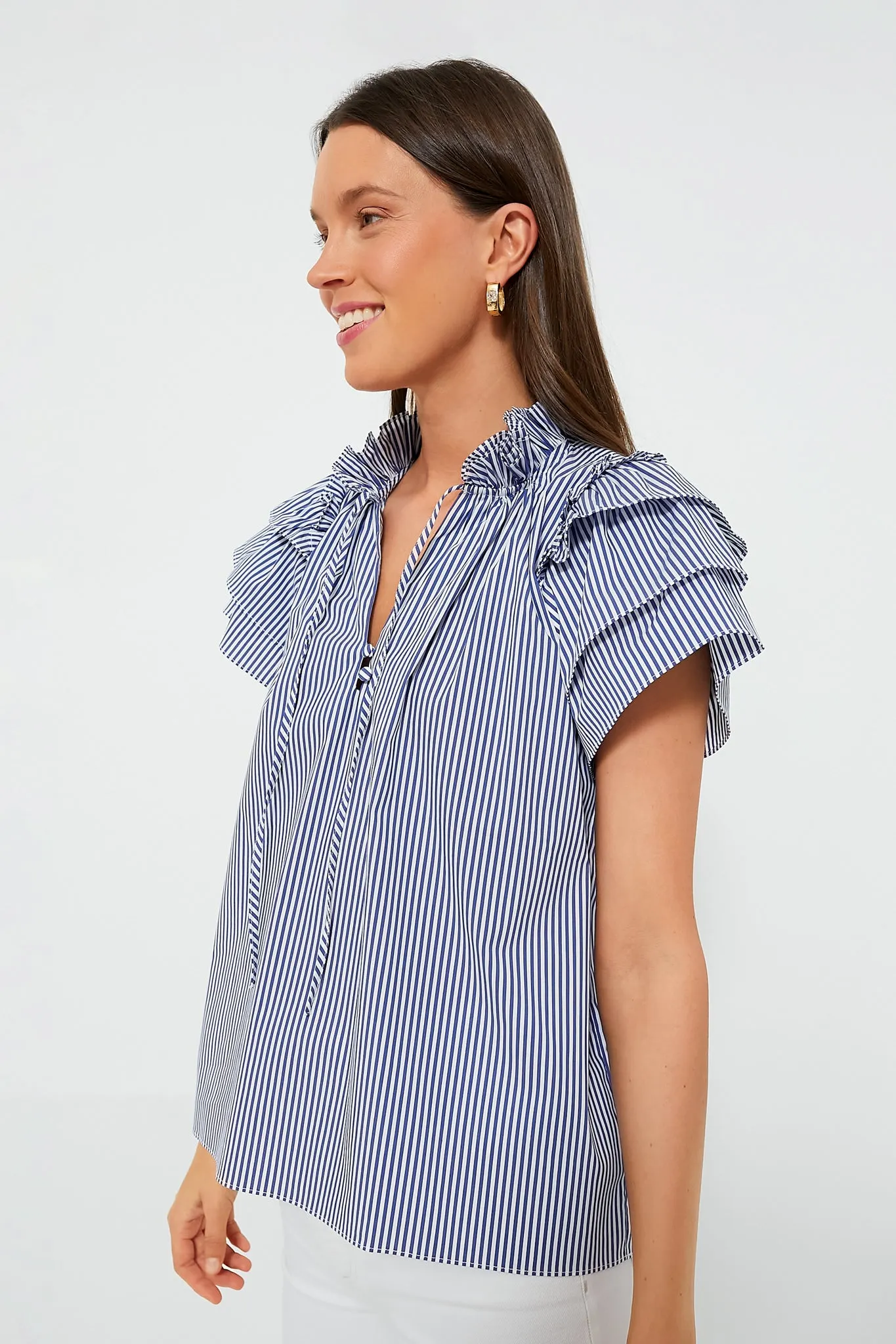 Light Blue Stripe Millie Top