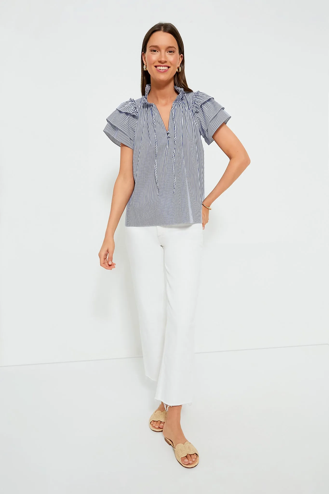 Light Blue Stripe Millie Top