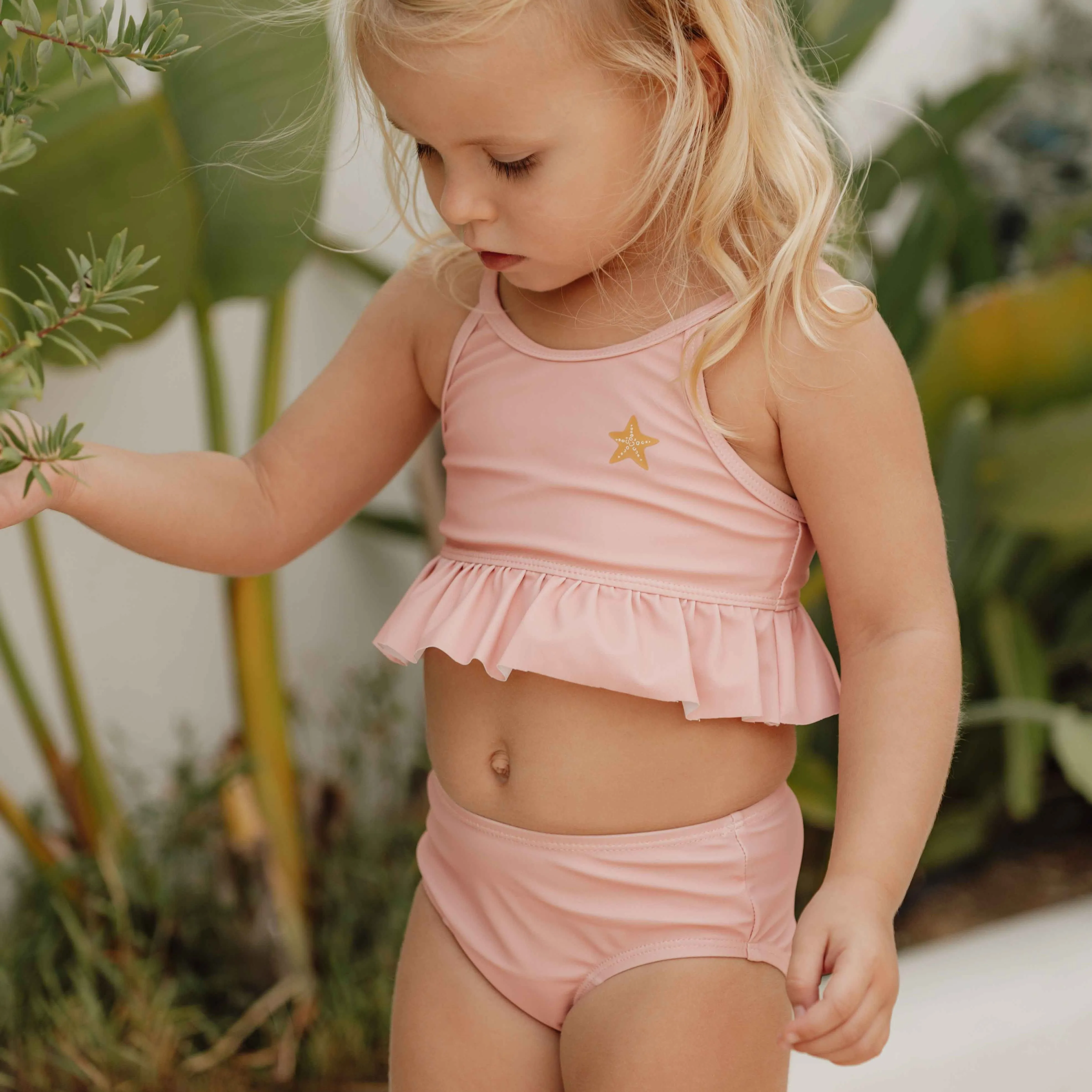 Little Dutch Bikini Flounces Starfish Pink