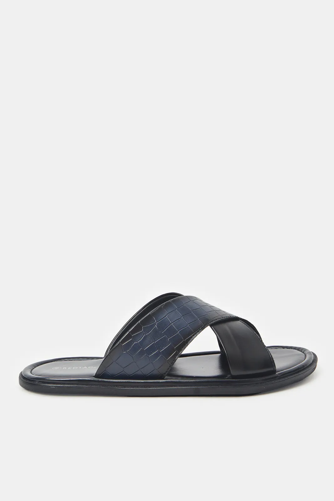 Men Navy Criss Cross Sandals