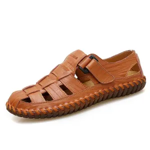 Men Outdoor Flat Heel Hiking Brown Sandals