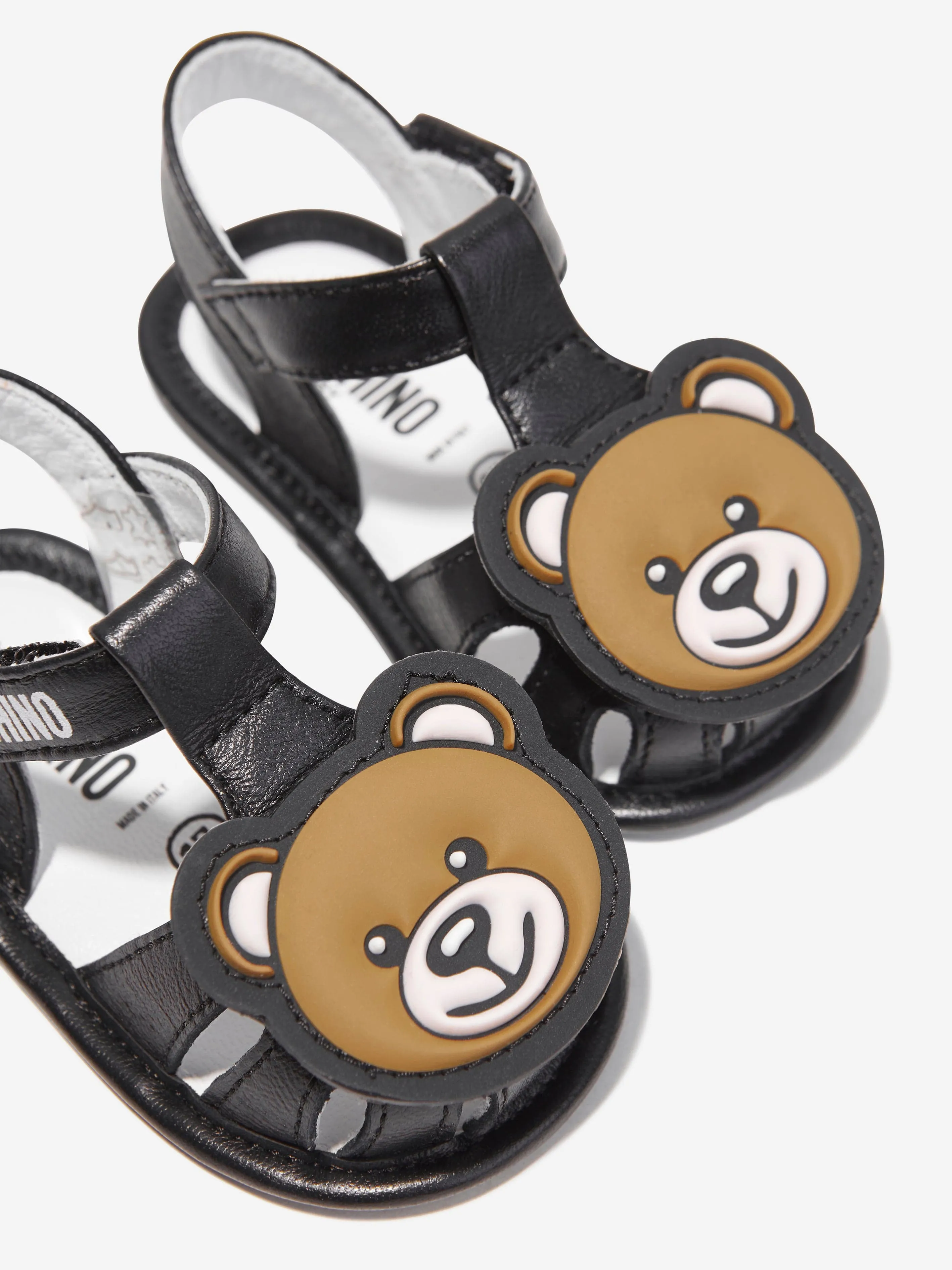 Moschino Baby Teddy Bear Sandals in Black