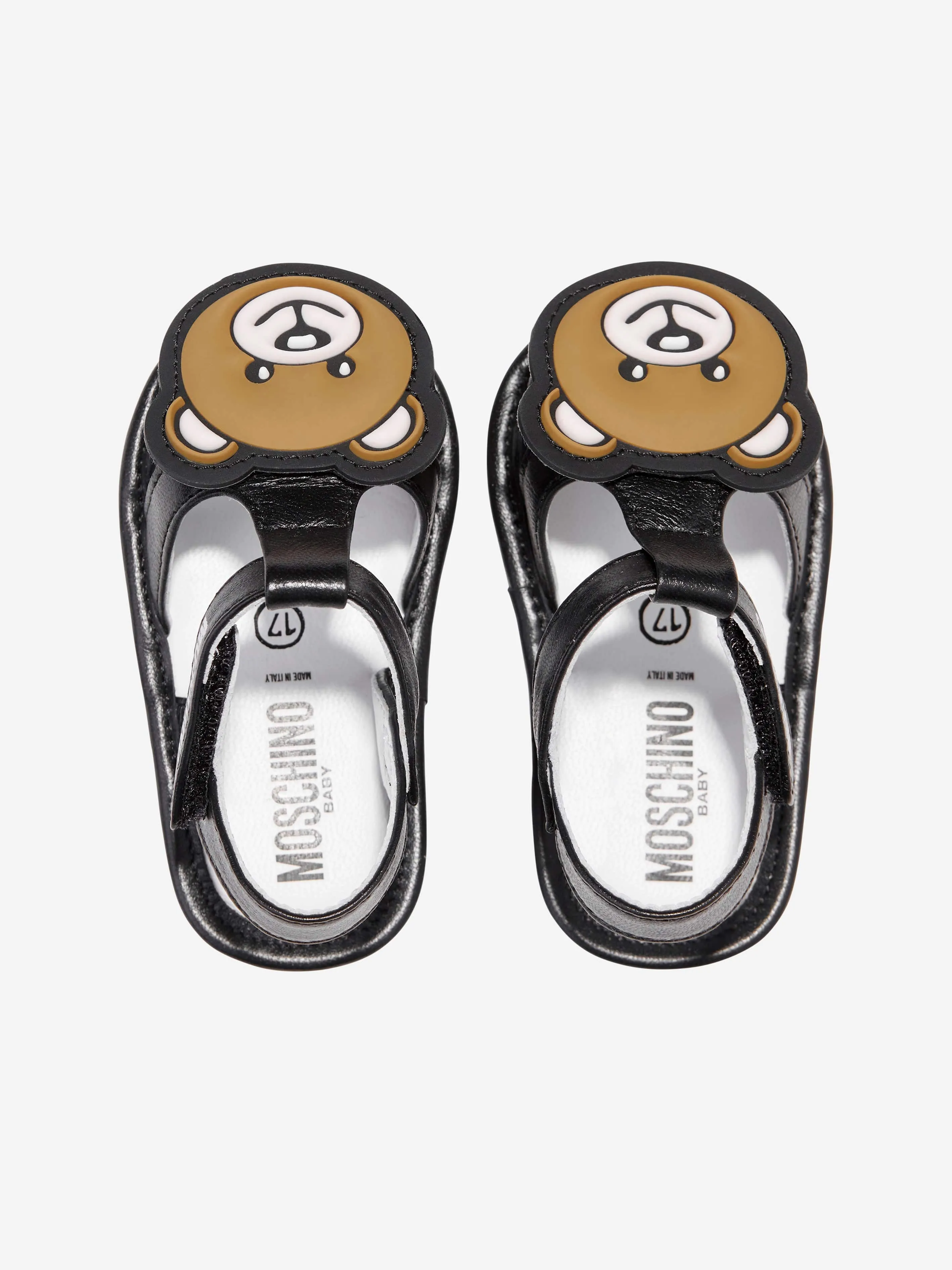 Moschino Baby Teddy Bear Sandals in Black