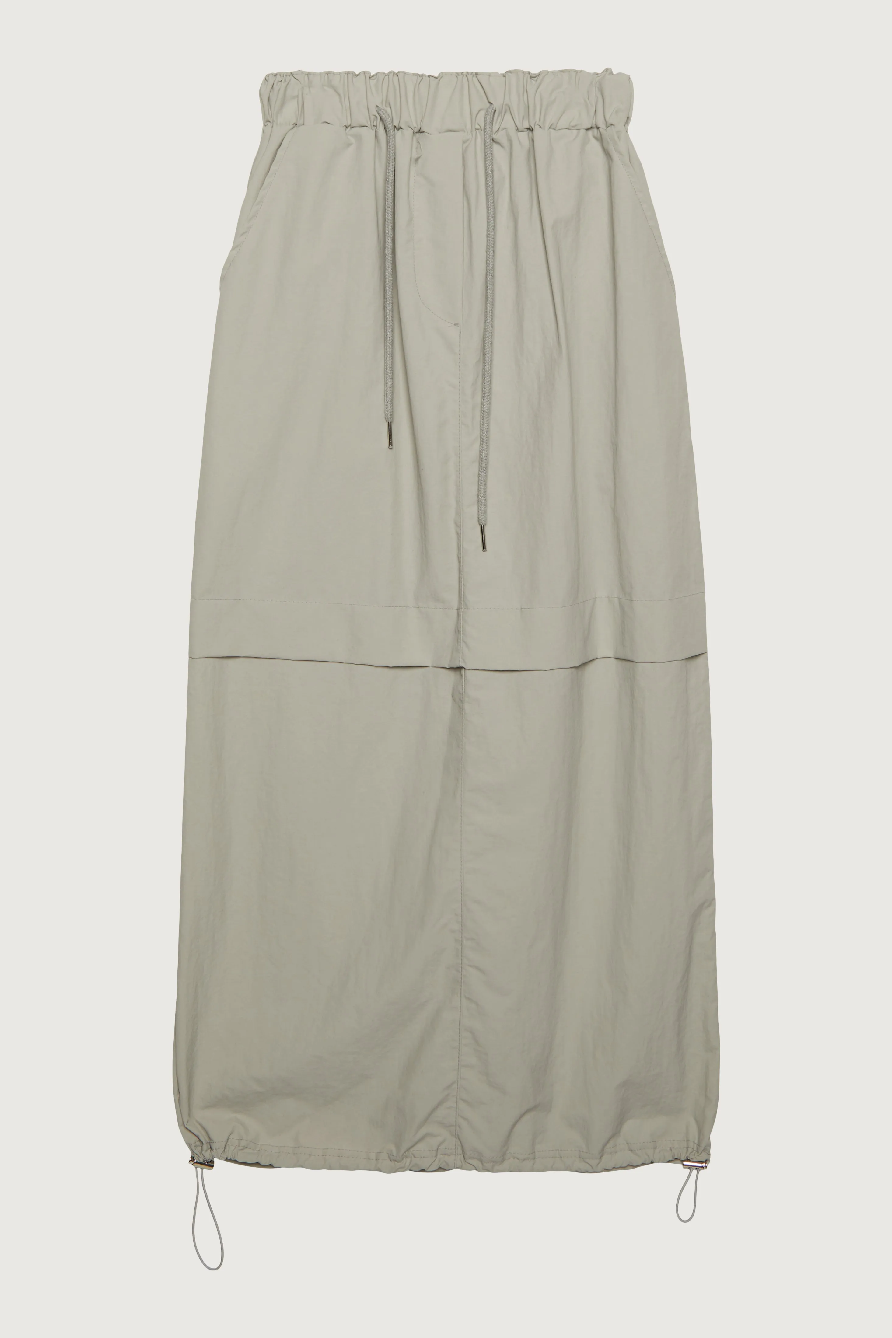 NYLON CARGO MIDI SKIRT