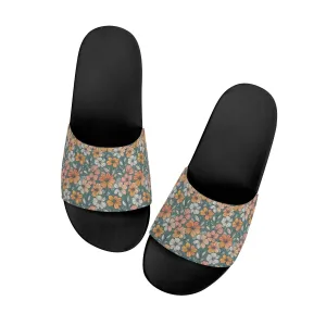 Pastel Flowers Mens Slide Sandals