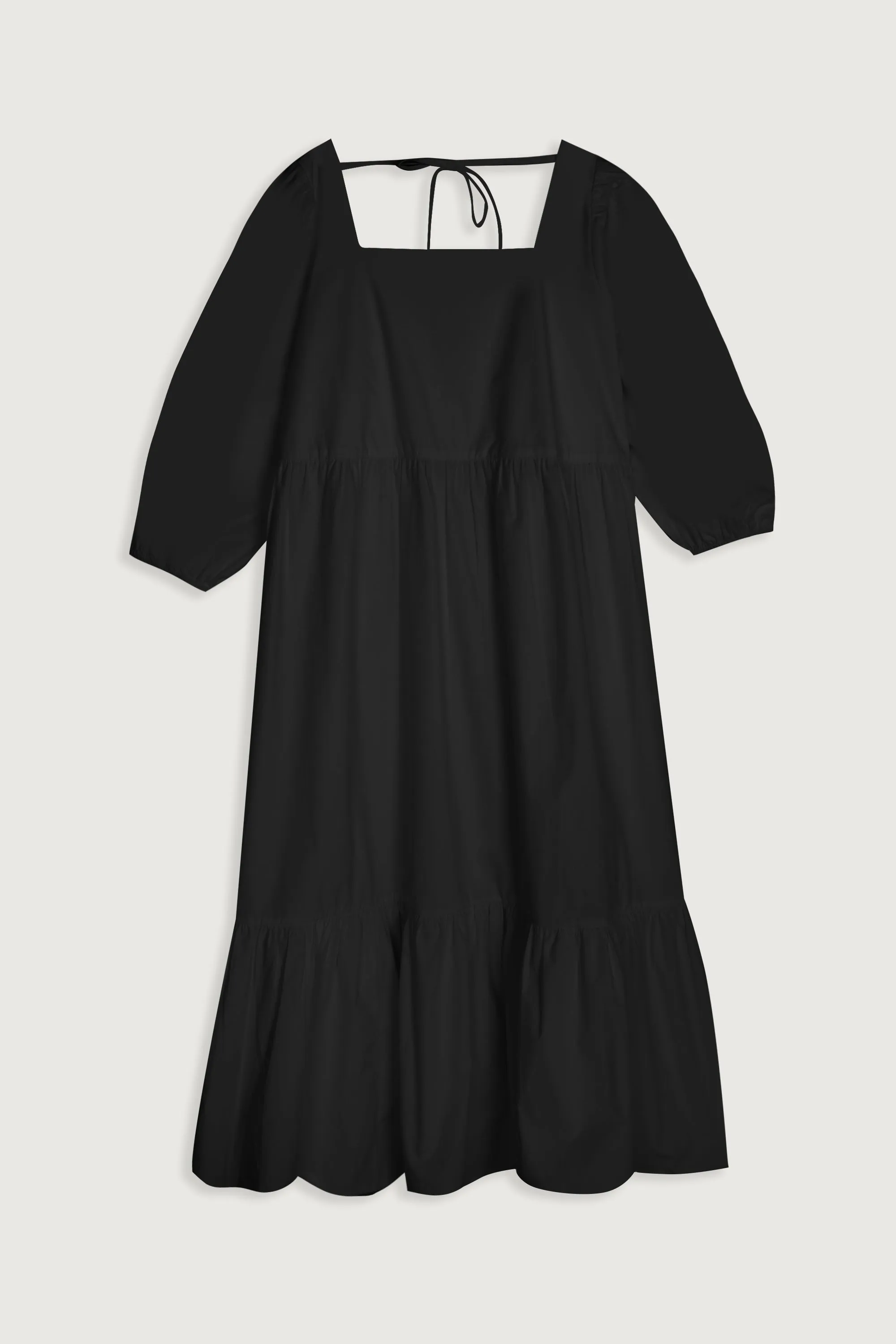 POPLIN MIDI DRESS