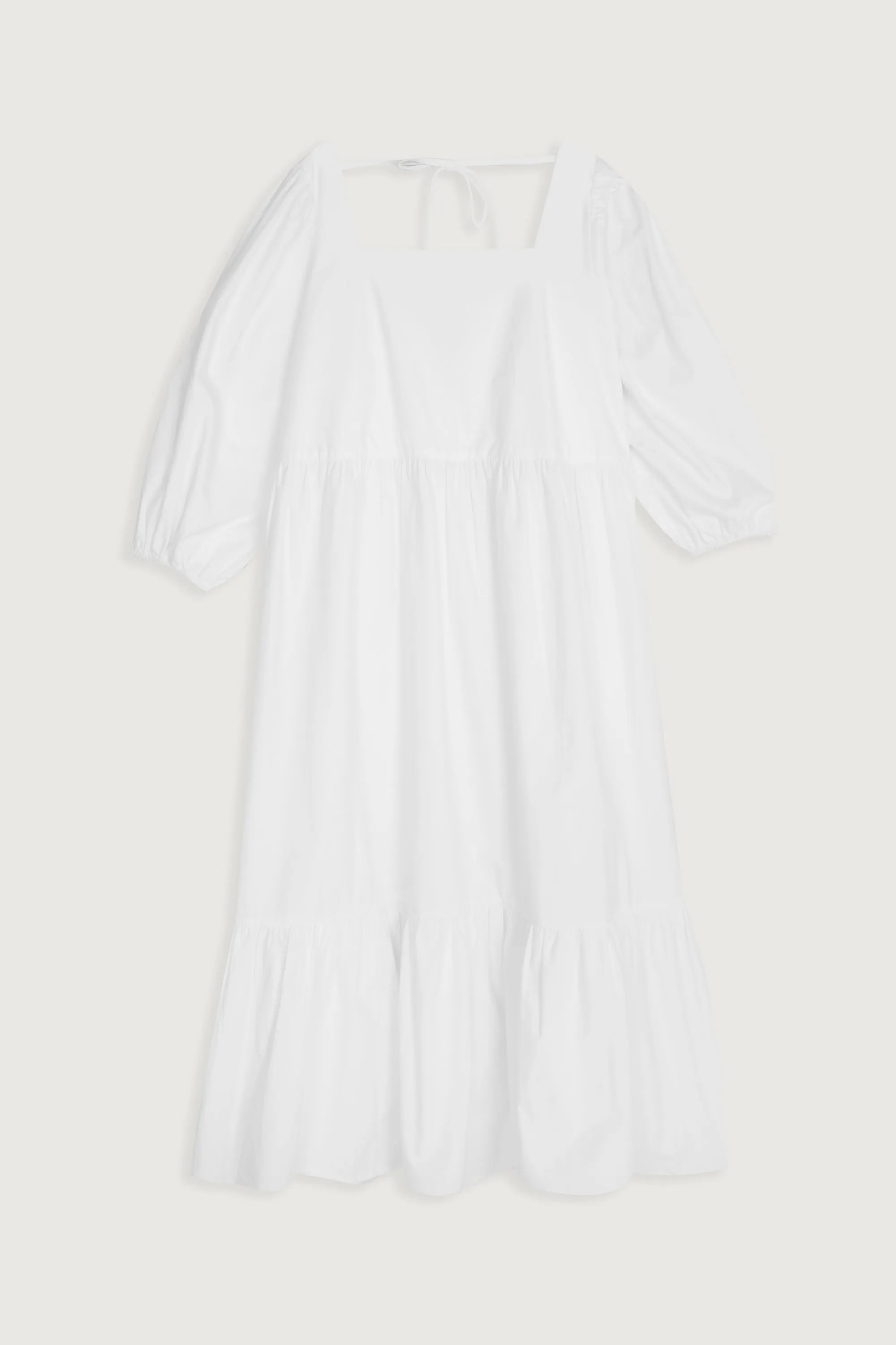 POPLIN MIDI DRESS